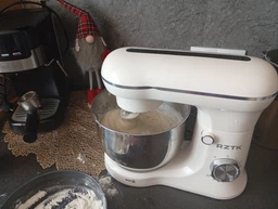 Планетарный миксер RZTK Stand Mixer 1500 4.5 л Milk White фото от покупателей 3