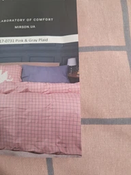 Пододеяльник MirSon евро 200x220 см 17-0731 Pink & Gray Plaid Бязь (2200010823639)