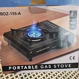 Газова плита 1 конфорка з п'єзопідпалом Happy home туристична, примус + 8 Балонів з газом по 400мл