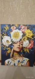 Картина по номерам Origami Люди. Девушка в цветах гортензии 40x50 см (LW12710)