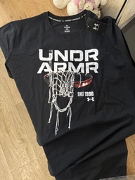 Футболка длинная мужская Under Armour Ua M 60/40S Hoops Net Ss 1390188-001 S Черная (197779513678)