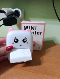 Портативний міні принтер термопринтер Mini printer Pink +2 вида паперу ( звичайний, самоклеючий,кольоровий) фото від покупців 14