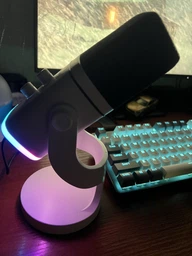 Динамічний Мікрофон Black XLR/USB для стримінгу та Ігровий RGB-підсвітка Mute Роз'єм для навушників Настільна підставка для PC П фото від покупців 3