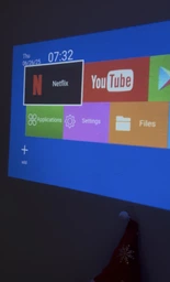 Смарт проектор SMART 4K Projector Ultra HD до 130 дюймів, міні, портативний,HDMI-сумісний, повна підтримка Android та iOS , Bluetooth 5.0, Wi-Fi 6, мультимедійний домашній кінотеатр, чорний фото от покупателей 1