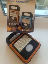 Ліхтар акумуляторний з сонячною панеллю і функцією Power Bank LED COB, потужний ручний ліхтар-прожектор з USB зарядкою і 4 режимами світла, портативна лампа на акумуляторі для дому, дачі, кемпінгу, HS-8020D-Orange фото від покупців 3
