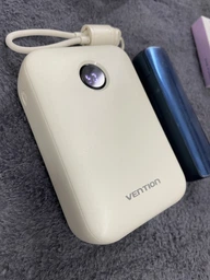 Универсальная батарея Vention 10000mAh 22,5W Fast Charging USB-A 2xUSB-C с встроенным кабелем Blue (FKAL0-C) фото от покупателей 1