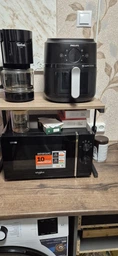 Підставка для мікрохвильовки Kitchen K301 Ferrum-decor 400x550x350 Чорний метал ДСП Сосна Кембра 16 мм (KITCH30108) фото від покупців 4