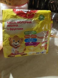 Молочная каша Milupa Манная с фруктами 210 г (5900852930041)