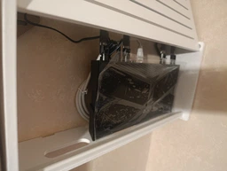 Полка для роутера Wi-Fi Линии коробка 40*20*10 см Белая фото от покупателей 5