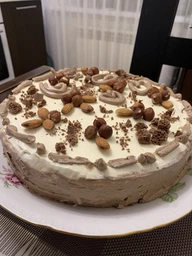 Коржи для торта Киевский Merci белковые 450 г с ядрами арахиса набор коржей для домашнего торта готовые к использованию фото от покупателей 4