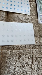 Наклейки на клавиатуру Best Key mini матовая прозрачная КРАСНАЯ, 56 кл. фото от покупателей 1