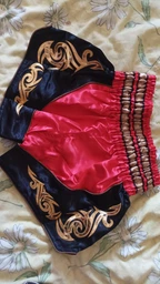 Muay Thai шорти TWINS SPECIAL для тайського боксу, ММА, кікбоксингу та єдиноборств (чорний/красный, р. XXXL(зріст 190-200 90-100 кг) фото от покупателей 2