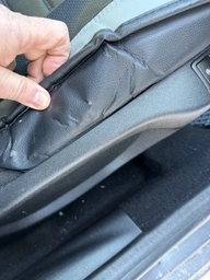 Накидки чехлы на сиденье для MITSUBISHI COLT 2004-2012 AUAU 5D Fame черные с серой вставкою фото от покупателей 6
