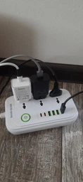 Удлинитель сетевой фильтр А06U 2 метра, фильтр питания на 3 розетки 4 USB разъема, 2 Type-C, 2500 Вт с заземлением и защитой от перегрузки для дома офиса бытовой техники зарядки телефонов планшетов фото от покупателей 2