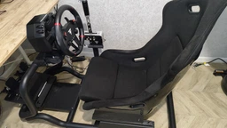 Геймерское игровое кресло с кокпитом GamePro RS167 с креплением для руля и педалей Black