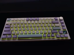 Механічна ігрова клавіатура AJAZZ AK820 RGB Pro для геймерів: Hot-Swap, Gasket Mount, 81 клавіша, PBT кейкапи провідна White-Purple фото від покупців 15