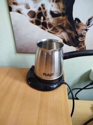 Турка кофеварка электрическая Электротурка RAF R.150 с кнопкой отключения (0,5 л, 600 Вт) с металлической чашей
