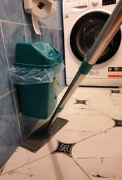 Швабра с ведром и самоотжимом Scratch Cleaning Mop для уборки и мытья пола со складной ручкой Беж-коричневое