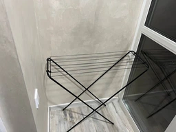 Сушилка для белья напольная Casa Si черная раскладная для сушки одежды компактная легкая