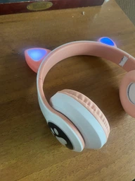 Беспроводные наушники с кошачьими ушками CAT EAR Bluetooth 5.0 + EDR детские наушники, игровые с блютуз гарнитурой и LED подсветкой, розовые VIV-23M фото от покупателей 10