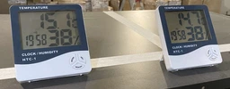 Настільний годинник з гігрометром і термометром HTC-1, кімнатний термометр з вологістю (VS7002353) фото от покупателей 12