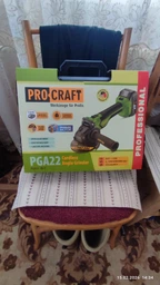 Аккумуляторная угловая шлифовальная машина ProCraft PGA22 1 АКБ и ЗП + Кейс (030274)