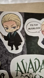 Стікерпак Набір наклейок Стікери Драко Малфой Harry Potter Draco Розмір А4 PH DM 04