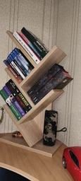 Полка для книг в форме дерева, настольная полка для книг в цвете дуб сонома MS226 фото от покупателей 1