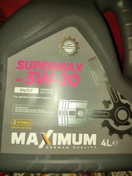 Олива моторна MaximuM SUPERMAX 5W30 SN/CF 4 л (ACEA A3/B4; MB 229.3; VW 502.00/505.00; RN 0700/0710) (СТ-00172423)