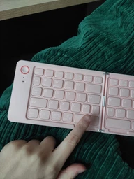 Складная Bluetooth-клавиатура Meetion MT-BTK001 | BT, 150 day standbuy, Type-C Charging | Pink