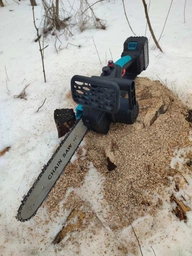 Акумуляторна ланцюгова пила ( пилка ) садова V-Tekk Electric Saw з шиною 12" для дерева та гілок, електропила + 2 акумулятори 21В, кейс фото від покупців 1
