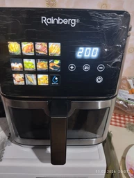 Многофункциональная мультипечь айрогриль Rainberg AIR FRYER GRILL на 12,5 литров Аэрогриль, фритюрница без масла, аэрофритюрница 4200 Вт фото от покупателей 5