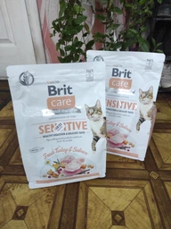Корм сухой Brit Care Cat Grain Free Sensitive HDigestion Delicate Taste для котов с чувствительным пищеварением индейка и лосось
