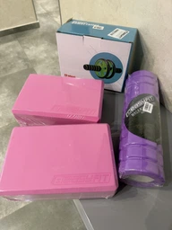 Масажний ролер EasyFit Grid Roller Mini 30 см синій фото від покупців 4