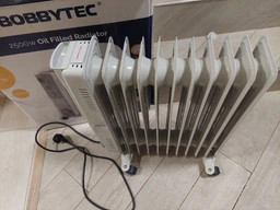 Обогреватель масляный радиаторный 2500 Вт на колесах 11 секций Bobbytec, бытовой электрический напольный радиатор с 3 режимами нагрева и регулируемым термостатом, электрообогреватель для дома и дачи Серый, BTCQ-2500 фото от покупателей 3