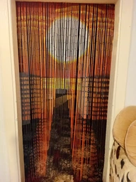 Шторка Maximex Заход солнца Бамбуковая Оранжевая 90 x 200 см (4008838651629)
