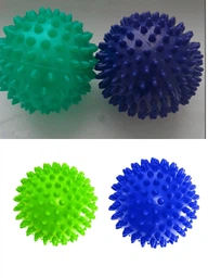 Набор мячей для массажа и МФР EasyFit EF-1058s-1063s PVC 7.5 см мячики массажеры для спины, ног, рук, шеи и стоп мягкий Красный + жесткий Фиолетовый (56003330) фото от покупателей 2