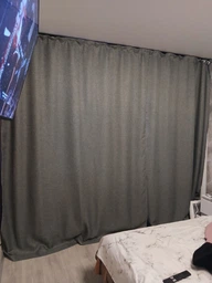 Комплект готовых штор Блэкаут Лен 150x260 см 2 шт Коричневые (696) фото от покупателей 1