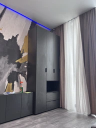 Шафа Metkas Home A002R 1000x420x2300 ЛДСП Білий Сніг - Кашемір
