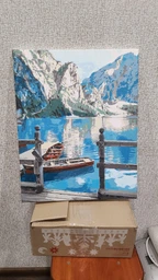 Набор для росписи по номерам Ideyka Морской пейзаж Горное спокойствие 40x50 см (KHO2763)