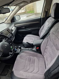 5D Чехлы на сиденья для MITSUBISHI L200 2006-2015 Autovalom Flannel черные с серой вставкою фото от покупателей 1