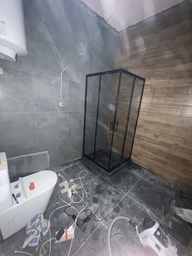 Стеклянная душевая кабина AVKO Glass RDR06, Каленое стекло, Черная, 90х90х190 см. Без поддона