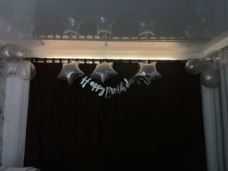 Гірлянда паперова "Happy Birthday", колір срібло, 1,5 м