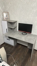 Компьютерный стол Garant Стандарт L Дуб крафт золотой/Нимфея альба (00-00526342) фото от покупателей 13