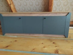 Тумба під телевізор Еверест Нордік ТВ-1500 Графіт + Дуб крафт золотий 150х37, 8х53 см