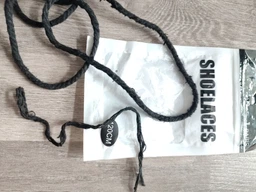 Круглые вощеные шнурки для кожаной обуви FASTLACES P4 Black 150cm