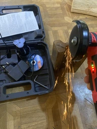 Акумуляторна Шліфувальна Міні-Болгарка, Кутова Машинка Портативна 500W, Шліфмашина У Кейсі Червоний фото від покупців 1