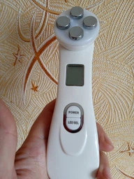 Микротоковый массажер для лица и шеи RF & EMS Beaty Instrument с микротоками 9 режимов лифтинг LPG и тонус кожи для омоложения с микротоками электрический аккумуляторный