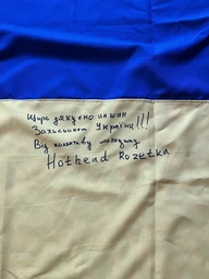 Флаг Украины большой с плотного материала 90х140 см уличный сине-желтый фото от покупателей 1