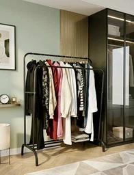 Подвійна стійка вішалка для одягу та взуття Smart Loft Master Rack сталева з полицею White